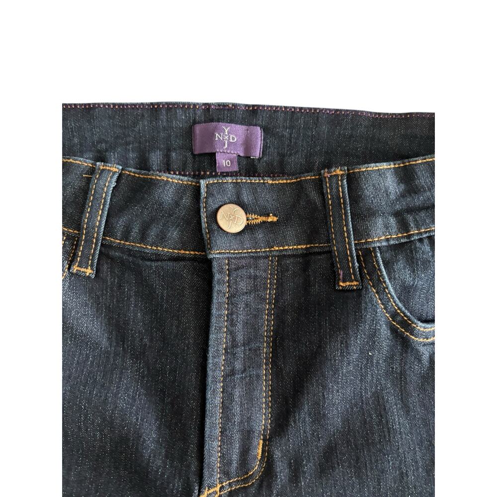 NYDJ LIFT-TUCK TECHNOLOGY DARK WASH STRAIGHT LEG JEANS NWOT SIZE 10 - Picture 3 of 7